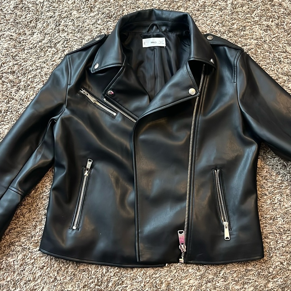 Mango faux leather jacket L